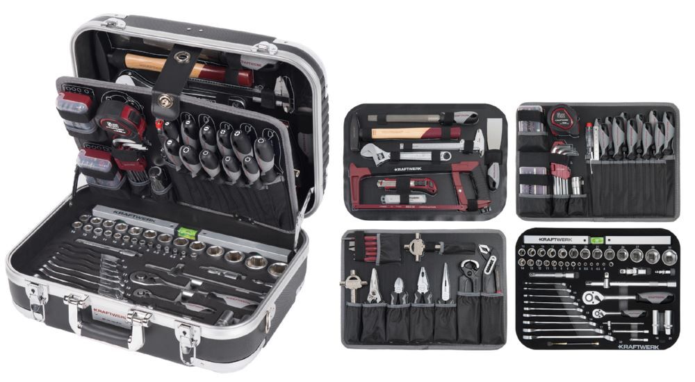 KRAFTWERK Werkzeugkoffer B100 ABS 1/4 Zoll und 1/2 Zoll 170 Teile KRAFTWERK Werkzeugkoffer B100 ABS 1/4 Zoll und 1/2 Zoll 170 Teile