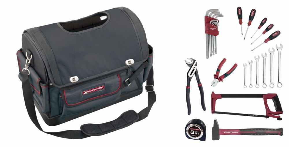 Kraftwerk Werkzeugtasche bestückt 30 teilig Produktbild Kraftwerk Werkzeugtasche bestückt 30 teilig
