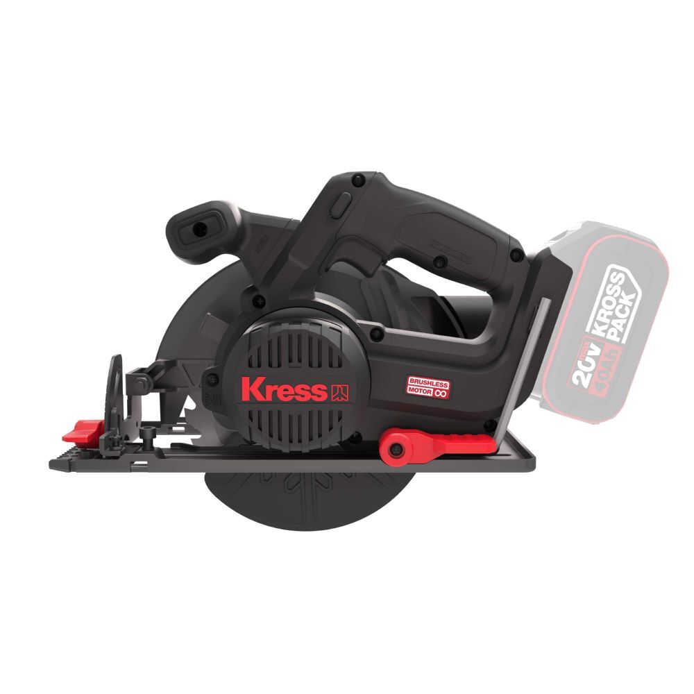 Kress KUE12.1 20 V Akku-Handkreissäge 165 mm 2 x 4.0 Ah Ladegerät 6A Produktbild Kress KUE12.1 20 V Akku-Handkreissäge 165 mm 2 x 4.0 Ah Ladegerät 6A