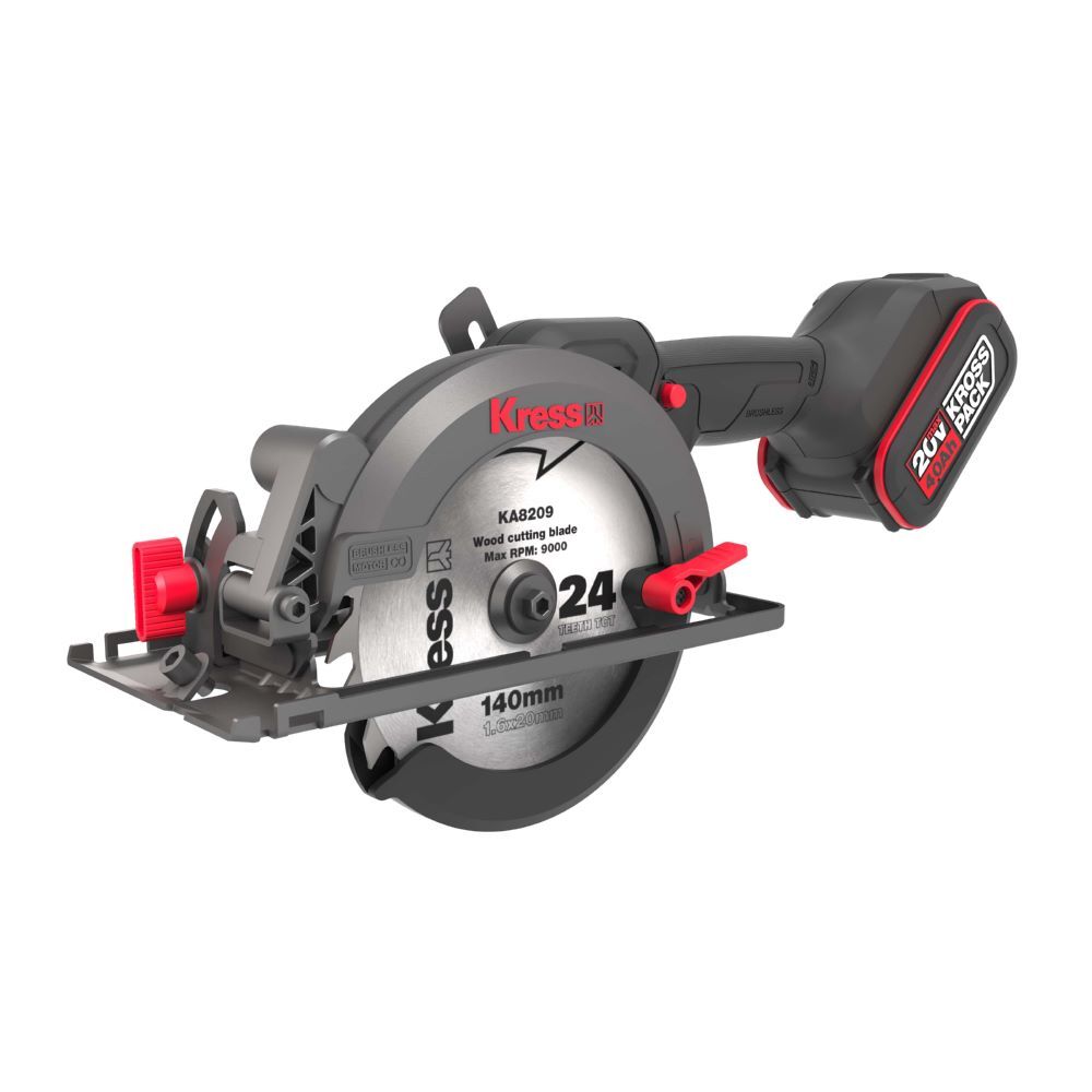 Kress KUE11 20V Akku-Kompakt-Handkreissäge 140 mm, 2 x 4.0 Ah Ladegerät 6A color box Produktbild Kress KUE11 20V Akku-Kompakt-Handkreissäge 140 mm, 2 x 4.0 Ah Ladegerät 6A color box