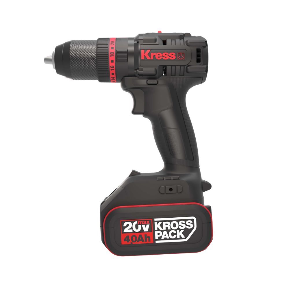 Kress KUC30 20 V Akkuschlagbohrschrauber 60 Nm, 2 x 4.0Ah Ladegerät 6A Stapelbox Produktbild Kress KUC30 20 V Akkuschlagbohrschrauber 60 Nm, 2 x 4.0Ah Ladegerät 6A Stapelbox