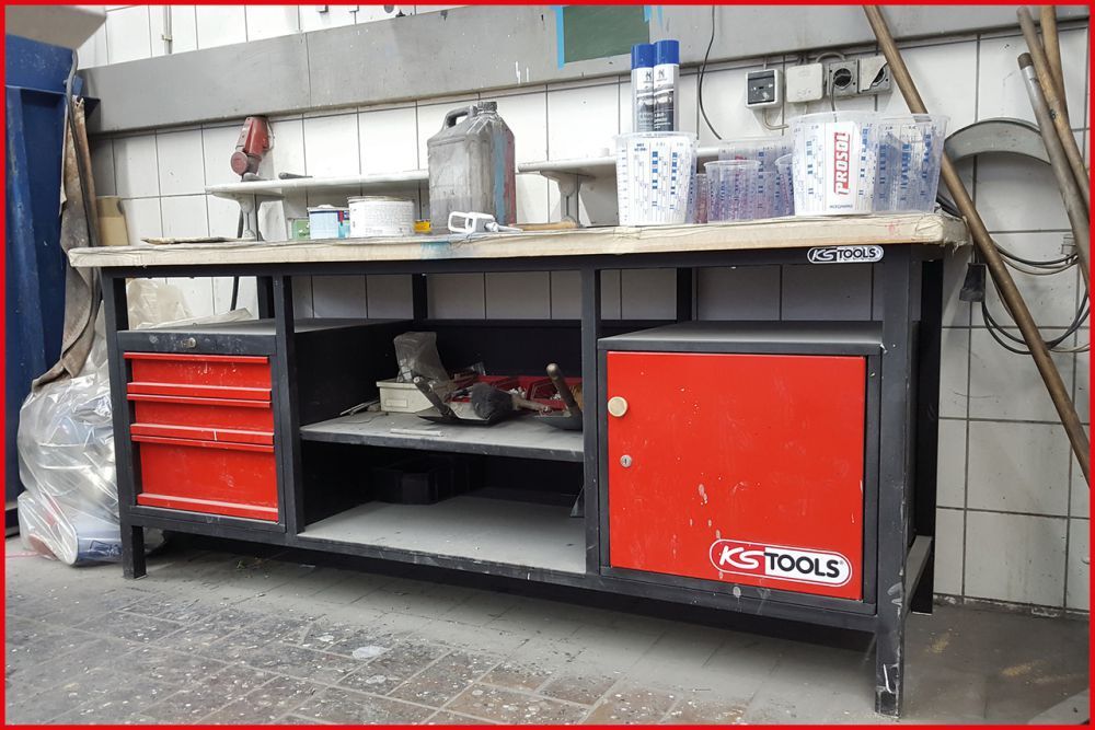 KS TOOLS XXL Werkbank mit 3 Schubladen und 1 Tür Produktbild KS TOOLS XXL Werkbank mit 3 Schubladen und 1 Tür bild 4