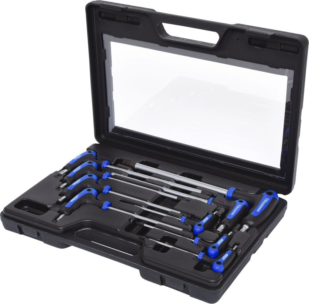 KS Tools ERGOTORQUEplus T Griff Schlüssel Satz Torx mit Bohrung 9 Teile Produktbild KS Tools ERGOTORQUEplus T Griff Schlüssel Satz Torx mit Bohrung 9 Teile