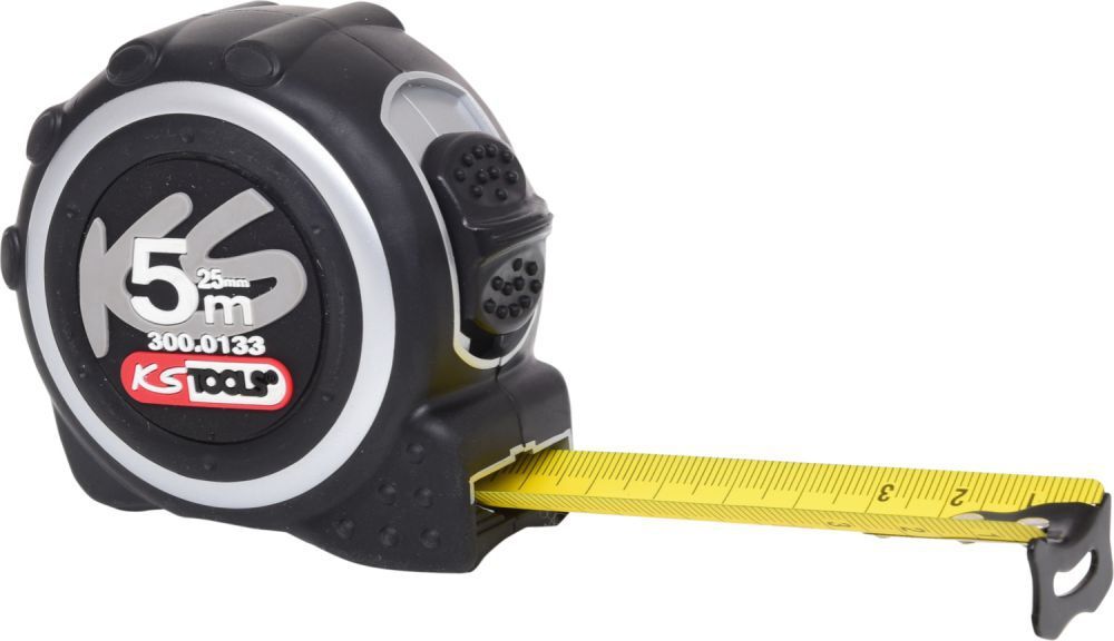 KS Tools Bandmaß mit Feststeller schwarz - grau 5m 25mm Produktbild KS Tools Bandmaß mit Feststeller schwarz - grau 5m 25mm bild 2