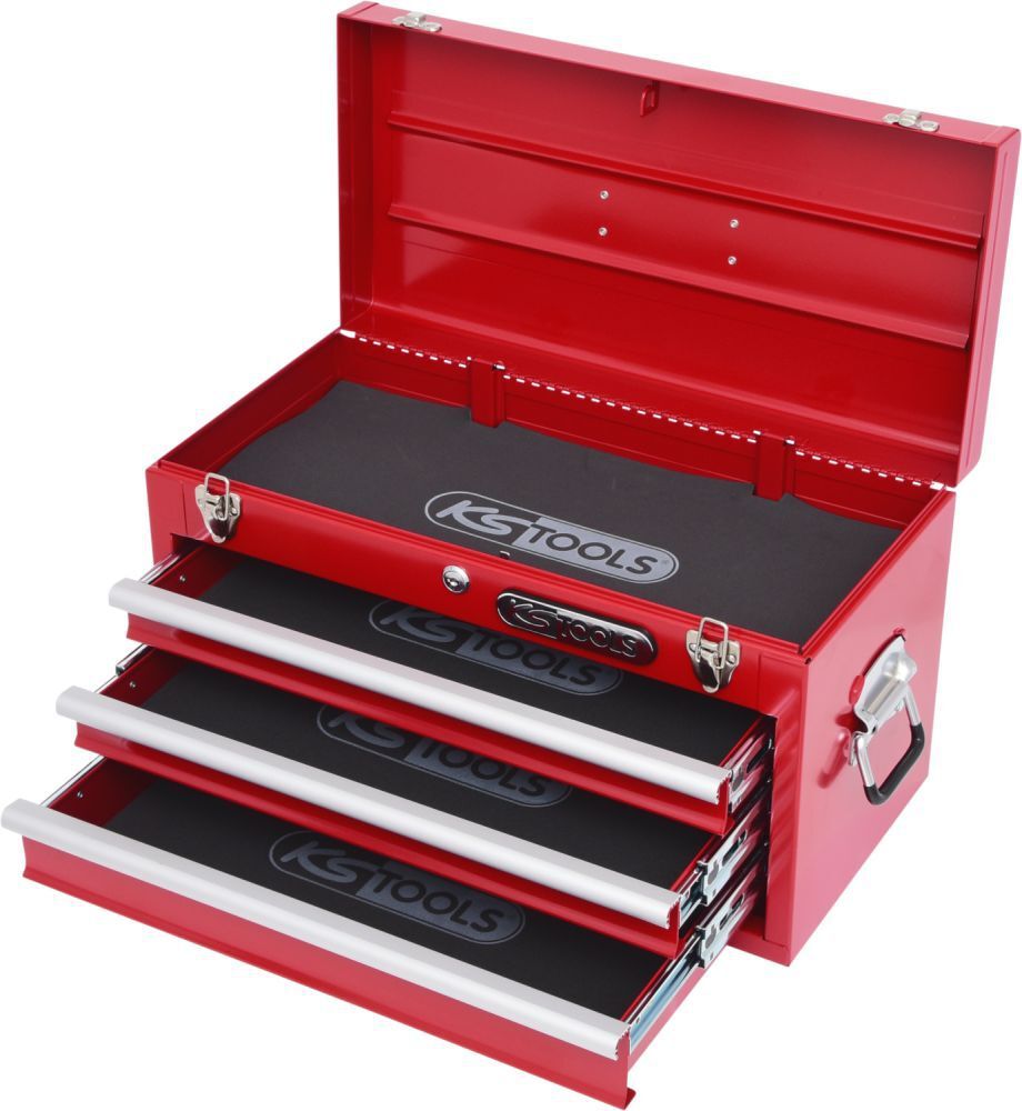 KS Tools Werkzeugtruhe mit 3 Schubladen-rot, L508xH255xB303mm KS Tools Werkzeugtruhe mit 3 Schubladen-rot, L508xH255xB303mm