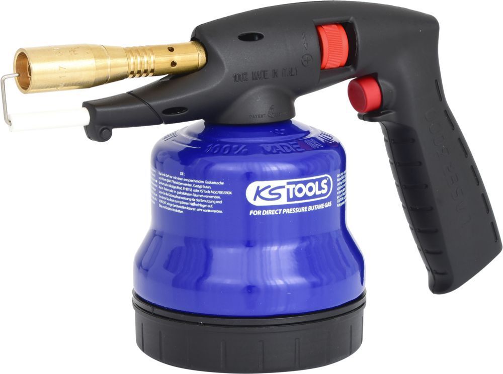 KS Tools Universal Kartuschenlötgerät mit Piezo Zündung blau Produktbild KS Tools Universal Kartuschenlötgerät mit Piezo Zündung blau