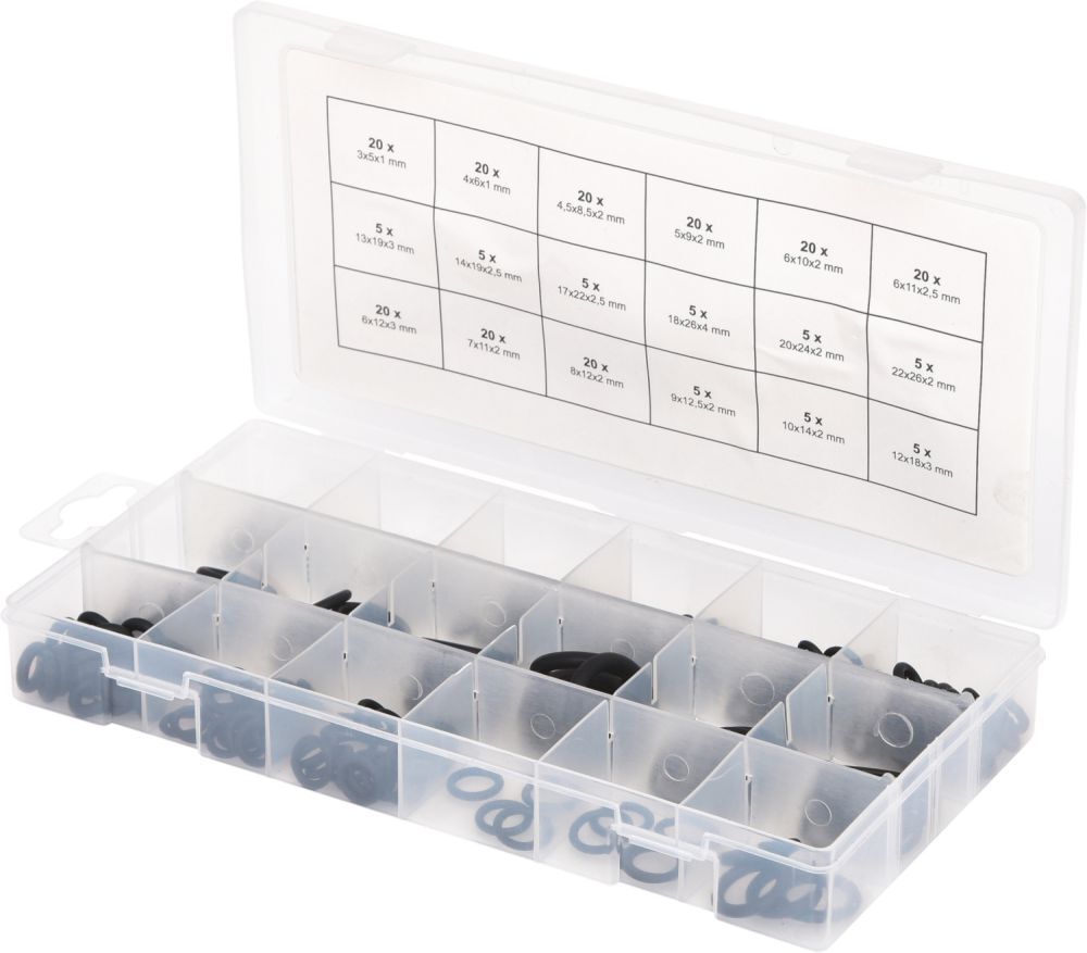 KS Tools Sortiment O-Ringe innen Durchmesser 3 - 22mm 225-tlg. Produktbild KS Tools Sortiment O-Ringe innen Durchmesser 3 - 22mm 225-tlg.