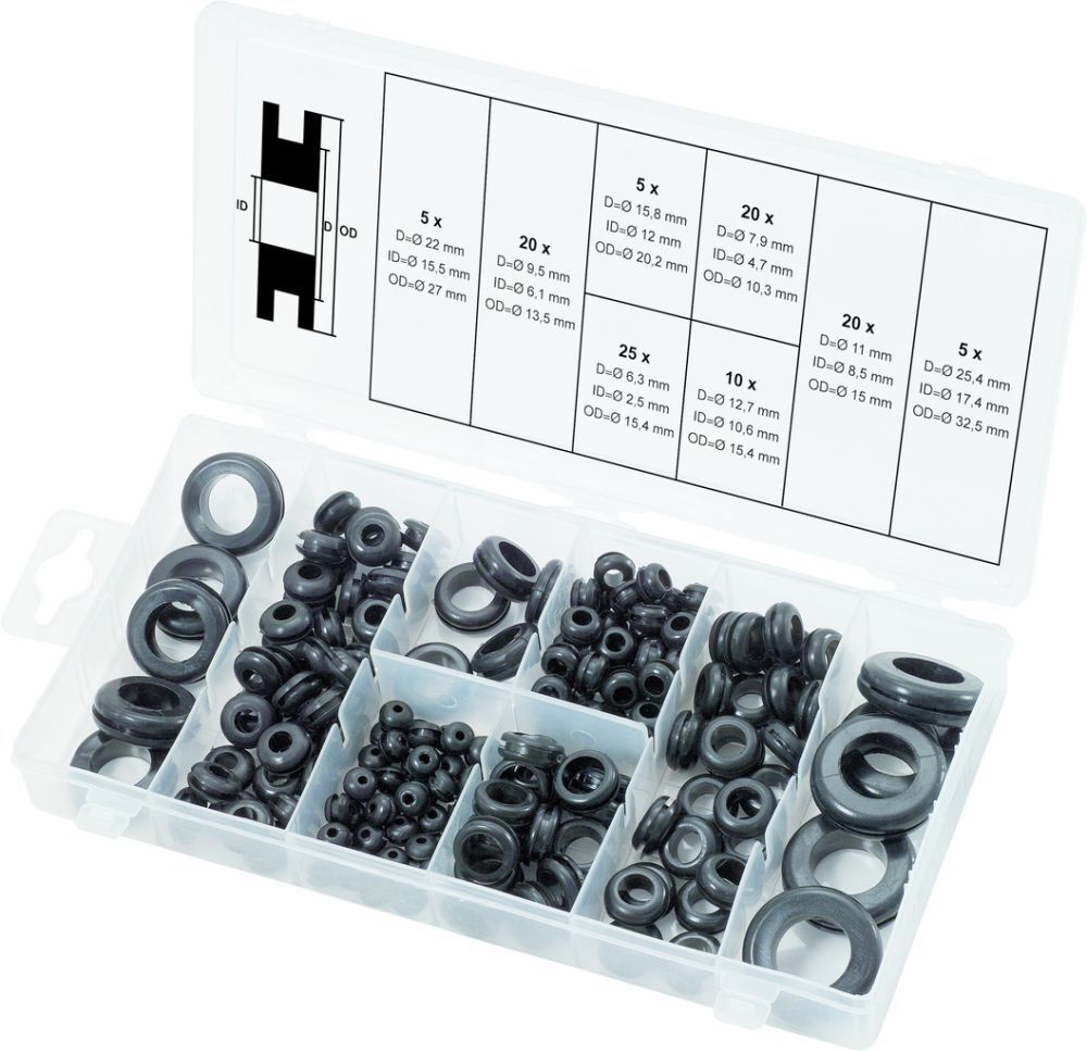 KS Tools Sortiment Gummi Durchgangstüllen 110 tlg. Produktbild KS Tools Sortiment Gummi Durchgangstüllen 110 tlg.