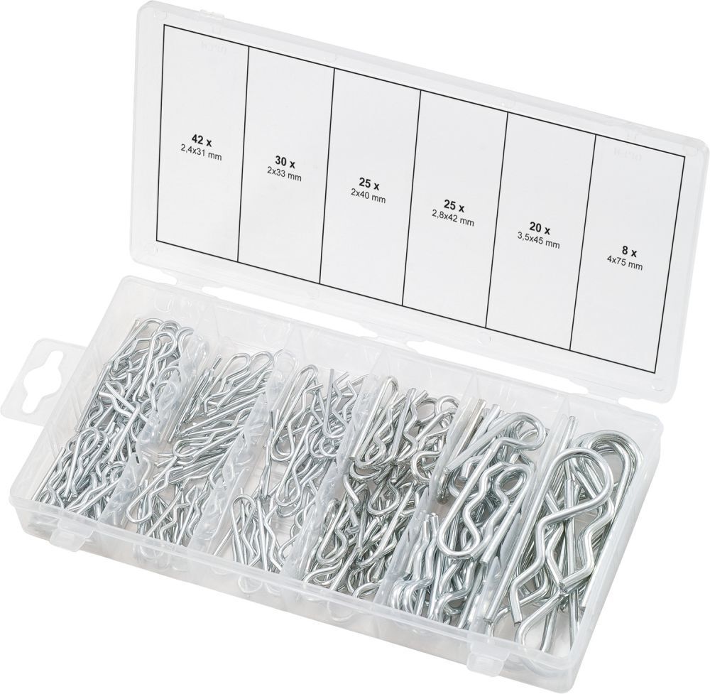 KS Tools Sortiment Federsplinte 1,8x33 - 3,9x75 150 tlg. Produktbild KS Tools Sortiment Federsplinte 1,8x33 - 3,9x75 150 tlg.