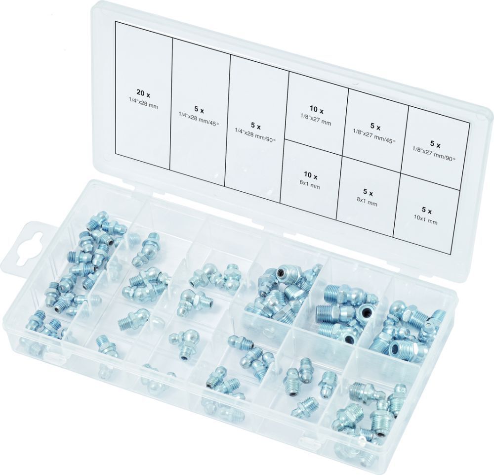 KS Tools Sortiment Schmiernippel metrisch und Zoll 70 Teile Produktbild KS Tools Sortiment Schmiernippel metrisch und Zoll 70 Teile
