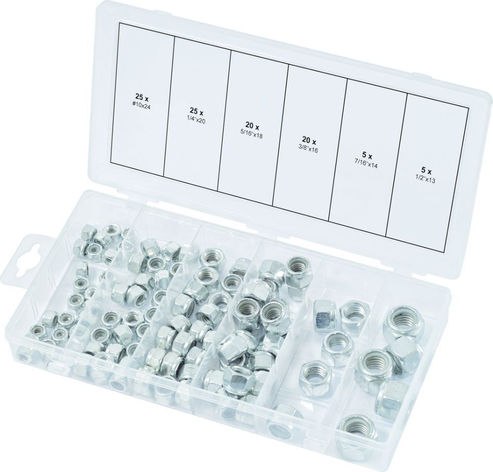 KS Tools Sortiment Muttern selbstsichernd UNC 100 Teile Produktbild KS Tools Sortiment Muttern selbstsichernd UNC 100 Teile
