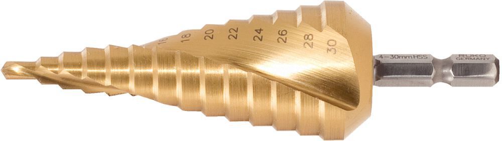 KS Tools HSS TiN Stufenbohrer Stufenbohrer 7-40,5mm 13 Stufen Produktbild KS Tools HSS TiN Stufenbohrer Stufenbohrer 7-40,5mm 13 Stufen