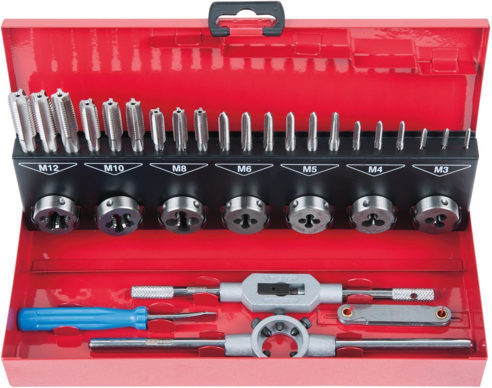 KS Tools HSS Co Gewindeschneidwerkzeug Satz 32 teilig Produktbild KS Tools HSS Co Gewindeschneidwerkzeug Satz 32 teilig