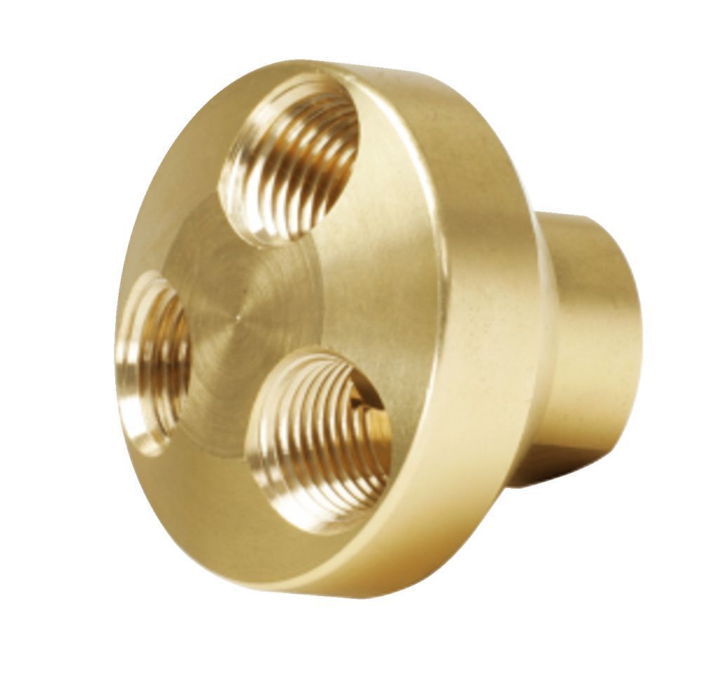 KS Tools 1/4 Zoll Messing Druckluft 3 fach Verteiler 41mm Produktbild KS Tools 1/4 Zoll Messing Druckluft 3 fach Verteiler 41mm