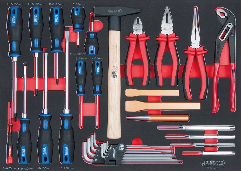 KS Tools SCS Zangen- und Schraubendreher Satz 33-teilig in 1/1 Systemeinlage Produktbild KS Tools SCS Zangen- und Schraubendreher Satz 33-teilig in 1/1 Systemeinlage