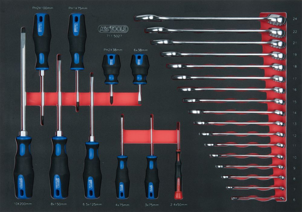 KS Tools SCS Ringmaulschlüssel Satz 27 Teile in 1/1 Systemeinlage Produktbild KS Tools SCS Ringmaulschlüssel Satz 27 Teile in 1/1 Systemeinlage