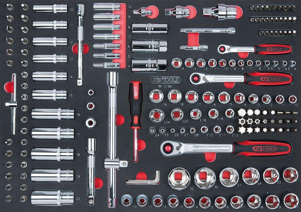 KS Tools Basic Elektriker-Werkzeugkoffer Rinderlederkoffer 30-tlg