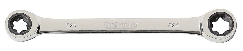 KS Tools GEARplus Torx-E-Doppel-Ratschenringschlüssel,E10xE12 Produktbild KS Tools GEARplus Torx-E-Doppel-Ratschenringschlüssel,E10xE12