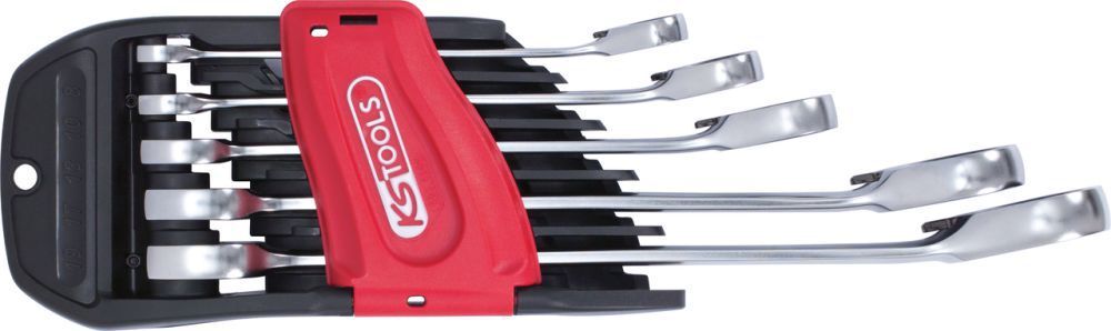KS Tools DUO GEAR Ringmaulschlüssel Satz Maul Ratschenfunktion 5-teilig umschaltbar Produktbild KS Tools DUO GEAR Ringmaulschlüssel Satz Maul Ratschenfunktion 5-teilig umschaltbar