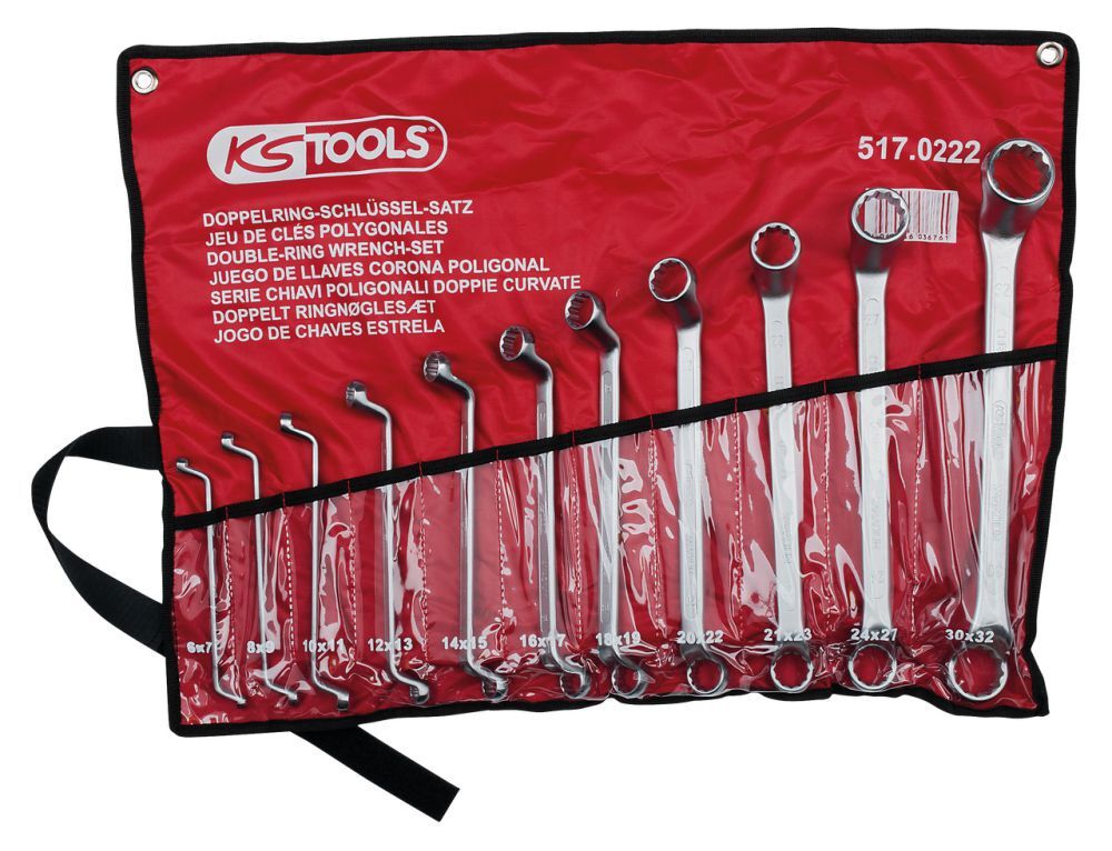 KS Tools CLASSIC Doppel Ringschlüssel Satz gekröpft 11 teilig 6 - 32mm Produktbild KS Tools CLASSIC Doppel Ringschlüssel Satz gekröpft 11 teilig 6 - 32mm