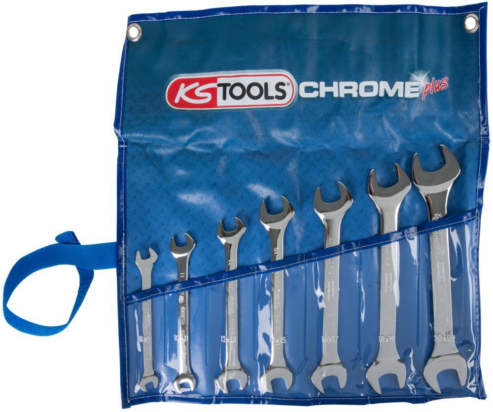 KS Tools CHROMEplus Doppel Maulschlüssel Satz 7 teilig Produktbild KS Tools CHROMEplus Doppel Maulschlüssel Satz 7 teilig