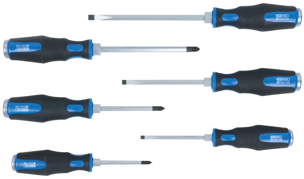 KS Tools ERGOTORQUEmax Schlagkappen Schraubendreher Satz 6 teilig Schlitz PH Produktbild KS Tools ERGOTORQUEmax Schlagkappen Schraubendreher Satz 6 teilig Schlitz PH