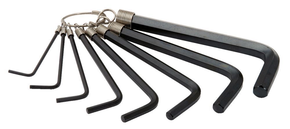 KS Tools Innensechskant Winkelstiftschlüssel Satz am Ring 2 bis 10mm 8 Teile Produktbild KS Tools Innensechskant Winkelstiftschlüssel Satz am Ring 2 bis 10mm 8 Teile