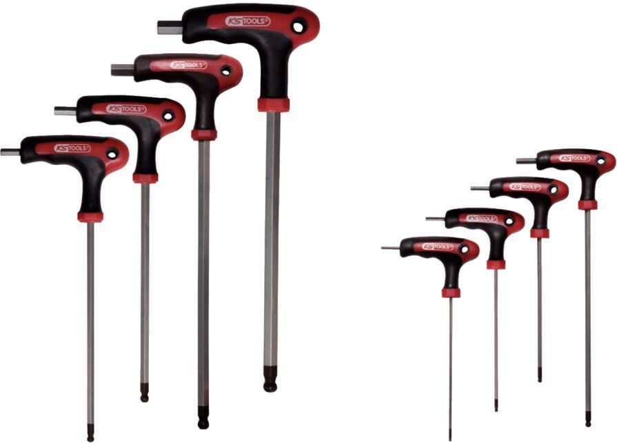 KS Tools ERGOTORQUEplus T Griff Innensechskant Kugelkopf Schlüssel Satz 8 Teile Produktbild KS Tools ERGOTORQUEplus T Griff Innensechskant Kugelkopf Schlüssel Satz 8 Teile