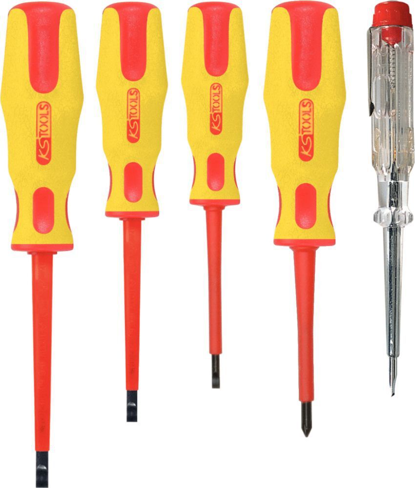 KS Tools ERGOTORQUE VDE Schraubendreher Satz PH und Schlitz 5 teilig Produktbild KS Tools ERGOTORQUE VDE Schraubendreher Satz PH und Schlitz 5 teilig