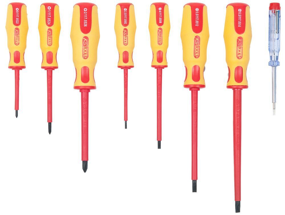 KS Tools ERGOTORQUE VDE Schraubendreher Satz PH und Schlitz 8 teilig Produktbild KS Tools ERGOTORQUE VDE Schraubendreher Satz PH und Schlitz 8 teilig