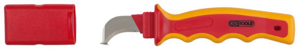 KS TOOLS Kabelmesser mit Schutzisolierung und Hakenklinge 200mm Produktbild KS TOOLS Kabelmesser mit Schutzisolierung und Hakenklinge 200mm bild 1