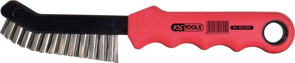 KS Tools Stahldraht-Bremssattel-Drahtbürste 2-reihig, spitz Produktbild KS Tools Stahldraht-Bremssattel-Drahtbürste 2-reihig, spitz