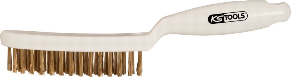 KS Tools Messingdraht-Handdrahtbürste 3-reihig, 285mm Produktbild KS Tools Messingdraht-Handdrahtbürste 3-reihig, 285mm