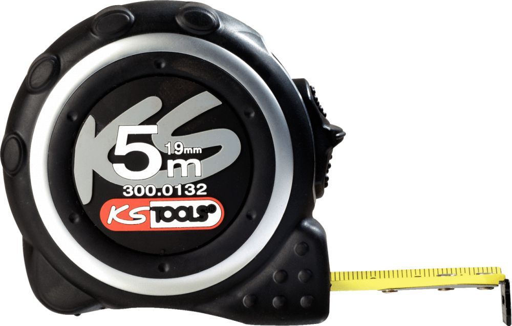 KS Tools Bandmaß mit Feststeller schwarz - grau 5m 19mm Produktbild KS Tools Bandmaß mit Feststeller schwarz - grau 5m 19mm