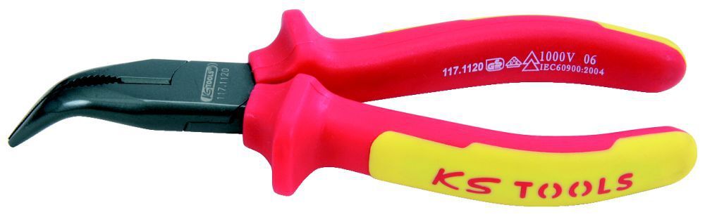 KS TOOLS ERGOTORQUE VDE Flachrundzange 205mm, gebogen Produktbild KS TOOLS ERGOTORQUE VDE Flachrundzange 205mm, gebogen