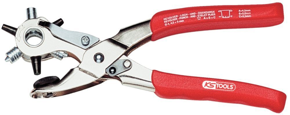KS Tools Revolverloch und Ösenzange 220mm Produktbild KS Tools Revolverloch und Ösenzange 220mm