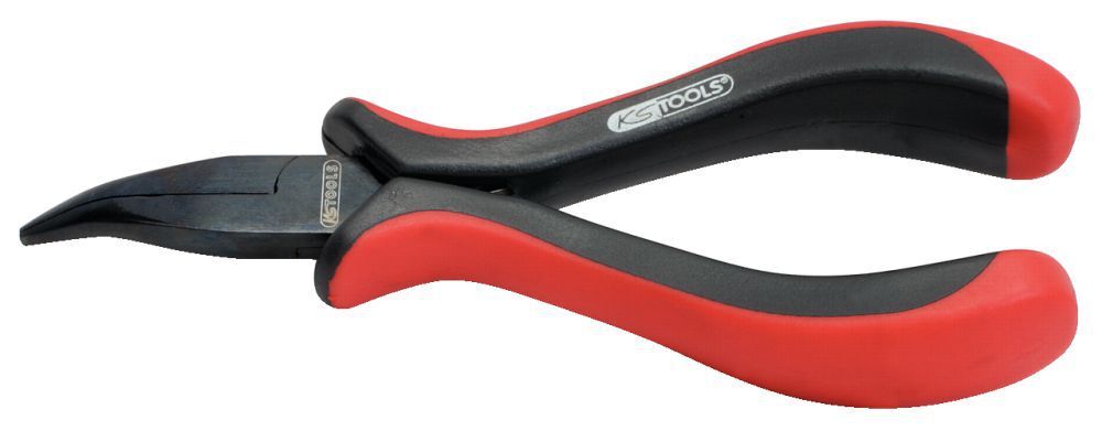 KS Tools Feinmechanik Flachrundzange gebogen 130mm Produktbild KS Tools Feinmechanik Flachrundzange gebogen 130mm