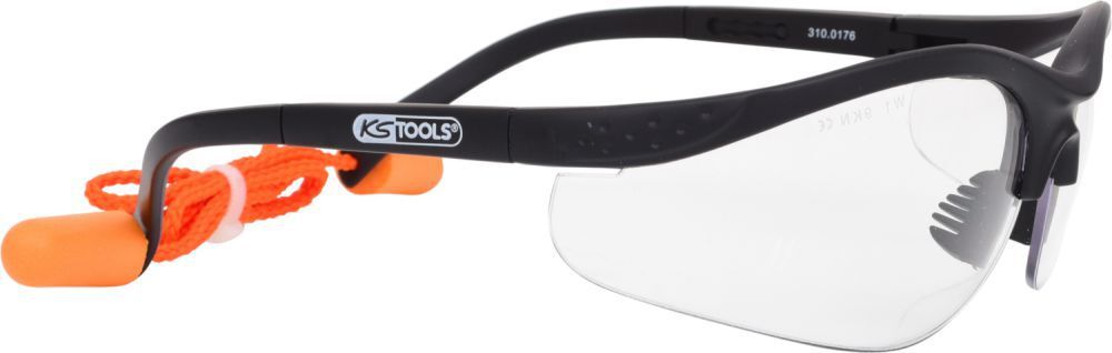 KS Tools Schutzbrille-transparent, mit Ohrstöpsel Produktbild KS Tools Schutzbrille-transparent, mit Ohrstöpsel bild 4