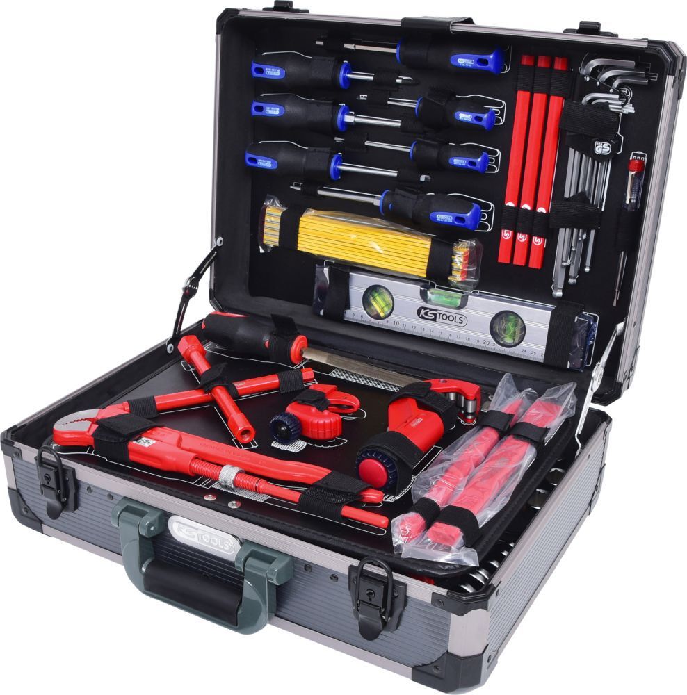 KS TOOLS 1/4 Zoll + 1/2 Zoll Sanitär Werkzeugkoffer 95 teilig Produktbild KS TOOLS 1/4 Zoll + 1/2 Zoll Sanitär Werkzeugkoffer 95 teilig