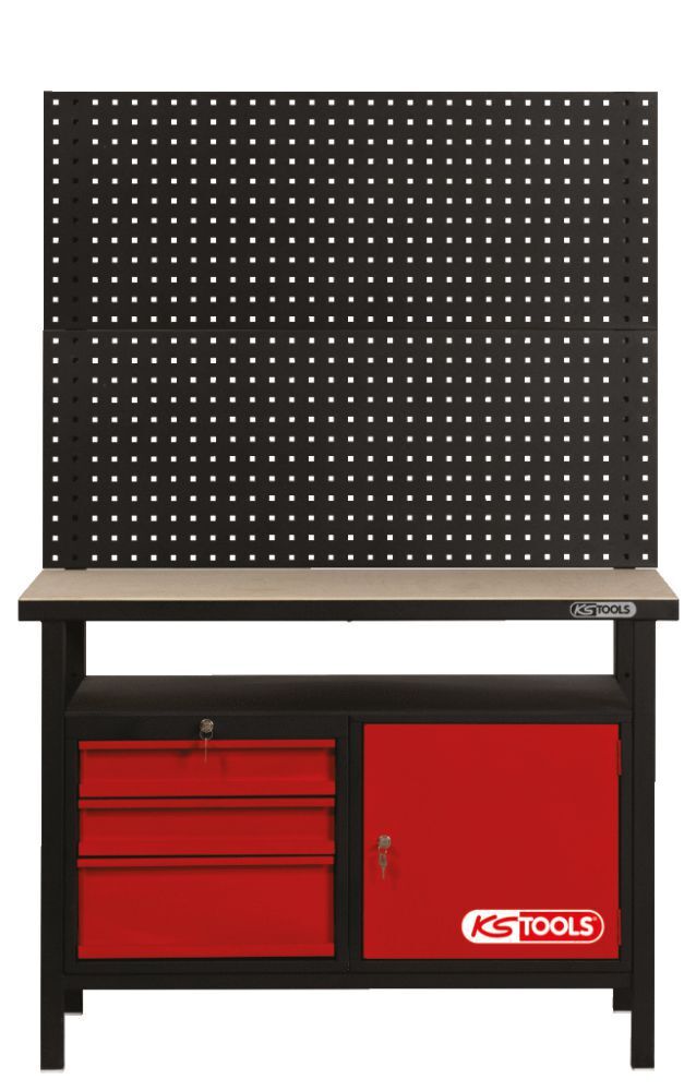 KS TOOLS Werkbank mit 3 Schubladen und 1 Tür H840xB1200xT600mm Produktbild KS TOOLS Werkbank mit 3 Schubladen und 1 Tür H840xB1200xT600mm bild 2