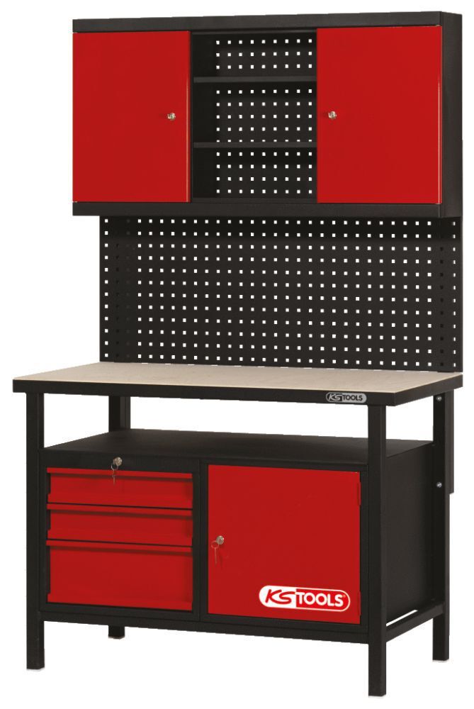 KS TOOLS Werkbank mit 3 Schubladen und 1 Tür H840xB1200xT600mm Produktbild KS TOOLS Werkbank mit 3 Schubladen und 1 Tür H840xB1200xT600mm bild 5