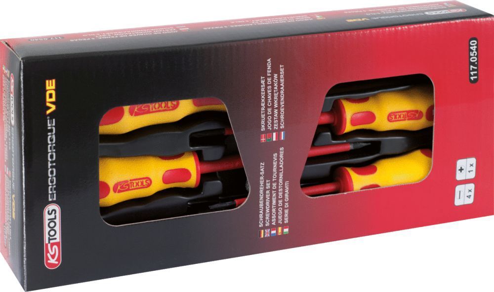 KS Tools ERGOTORQUE VDE Schraubendreher Satz PH und Schlitz 5 teilig Produktbild KS Tools ERGOTORQUE VDE Schraubendreher Satz PH und Schlitz 5 teilig bild 2