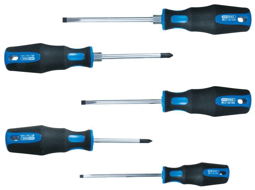KS Tools ERGOTORQUEplus Schraubendreher Satz 5 teilig Produktbild KS Tools ERGOTORQUEplus Schraubendreher Satz 5 teilig