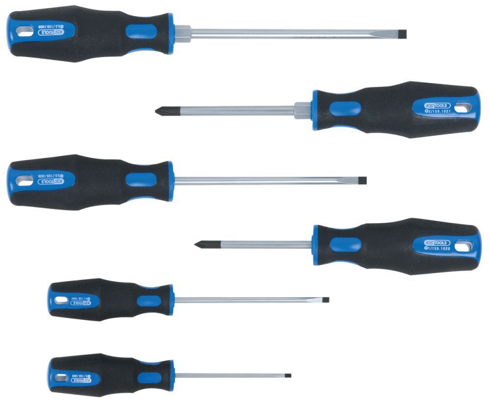 KS Tools ERGOTORQUEplus Schraubendreher-Satz, 6-tlg. Schlitz, PH Produktbild KS Tools ERGOTORQUEplus Schraubendreher-Satz, 6-tlg. Schlitz, PH