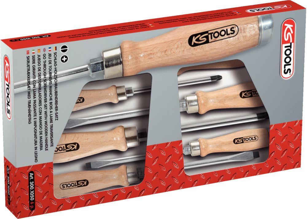 KS Tools ERGOTORQUE WOODmax Schlag Schraubendreher Satz 6 teilig Produktbild KS Tools ERGOTORQUE WOODmax Schlag Schraubendreher Satz 6 teilig bild 2