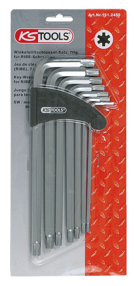 KS Tools RIBE Winkelstiftschlüssel Satz lang 7 Teile Produktbild KS Tools RIBE Winkelstiftschlüssel Satz lang 7 Teile bild 2