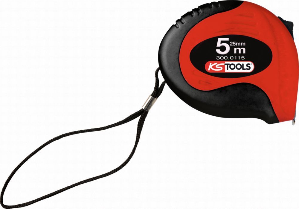 KS Tools Bandmaß mit Feststeller schwarz - rot 5m 25mm Produktbild KS Tools Bandmaß mit Feststeller schwarz - rot 5m 25mm bild 2