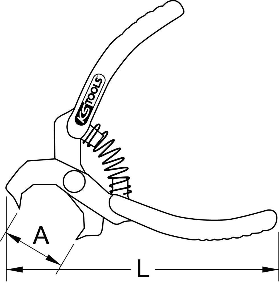 KS TOOLS Niet-Lösezange 100mm, abgewinkelt KS TOOLS Niet-Lösezange 100mm, abgewinkelt