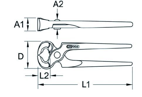 KS TOOLS Monierzange 190mm Produktbild KS TOOLS Monierzange 190mm bild 2