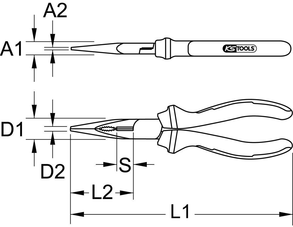 KS TOOLS ERGOTORQUE VDE Flachrundzange 165mm Produktbild KS TOOLS ERGOTORQUE VDE Flachrundzange 165mm bild 2